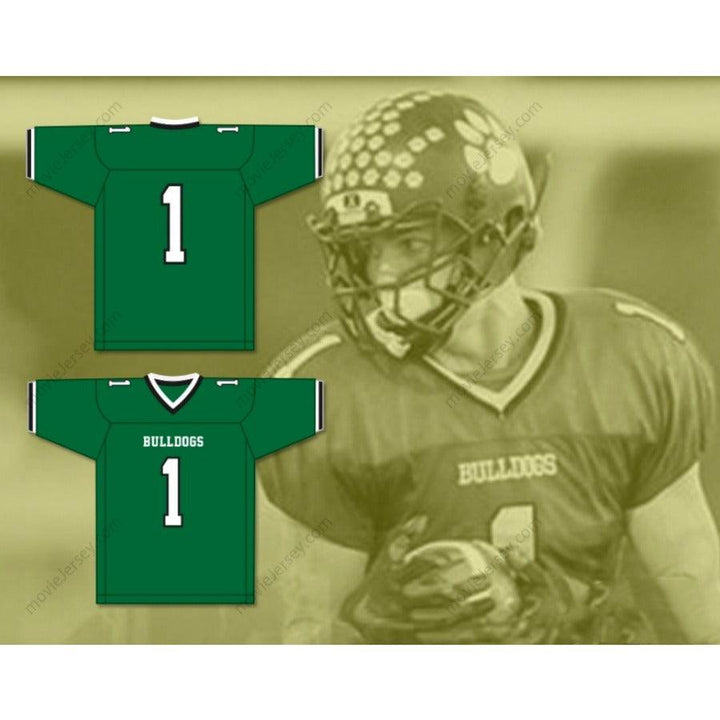 CUSTOM ANY Name Number JEREMY RUCKERT 1 LINDENHURST SENIOR HIGH SCHOOL BULLDOGS Football Jersey Top Stitched S-6XL