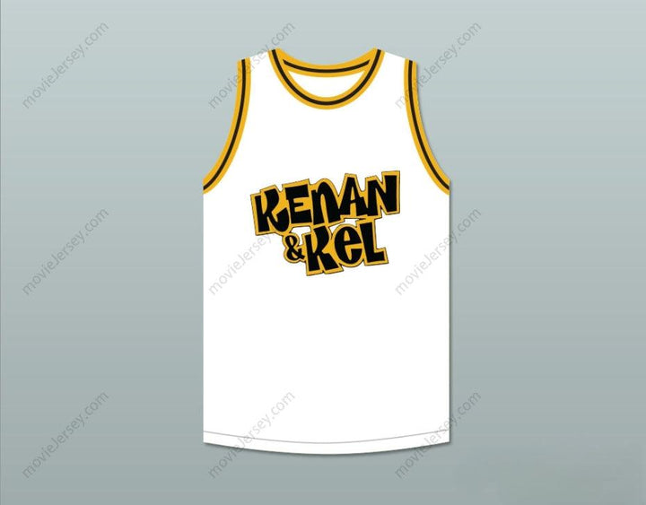 CUSTOM ANY Name Number KENAN THOMPSON 1 KENAN & KEL WHITE BASKETBALL JERSEY 2 Top Stitched S-6XL
