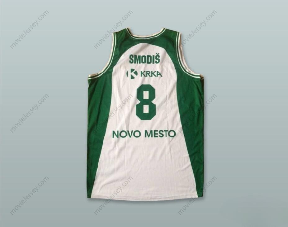 CUSTOM ANY Name Number MATJAZ SMODIS 8 KK KRKA NOVO MESTO SLOVENIA WHITE BASKETBALL JERSEY Top Stitched S-6XL