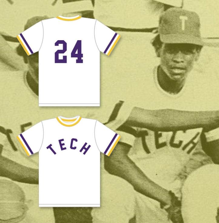 Custom Any Name Number RICKY HENDERSON 24  TECHNICAL HIGH SCHOOL BULLDOGS WHITE BASEBALL JERSEY 1 Top Stitched S-6XL