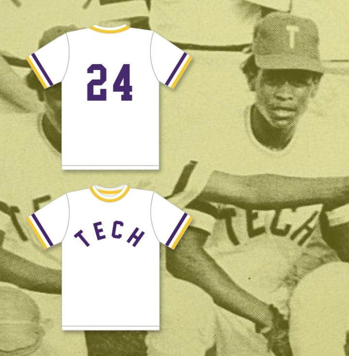 Custom Any Name Number RICKY HENDERSON 24  TECHNICAL HIGH SCHOOL BULLDOGS WHITE BASEBALL JERSEY 1 Top Stitched S-6XL