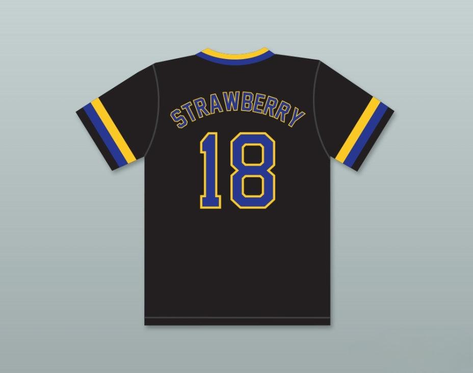 Custom Any Name Number DARRYL STRAWBERRY 18 CRENSHAW HIGH SCHOOL COUGARS BLACK BASEBALL JERSEY Top Stitched S-6XL