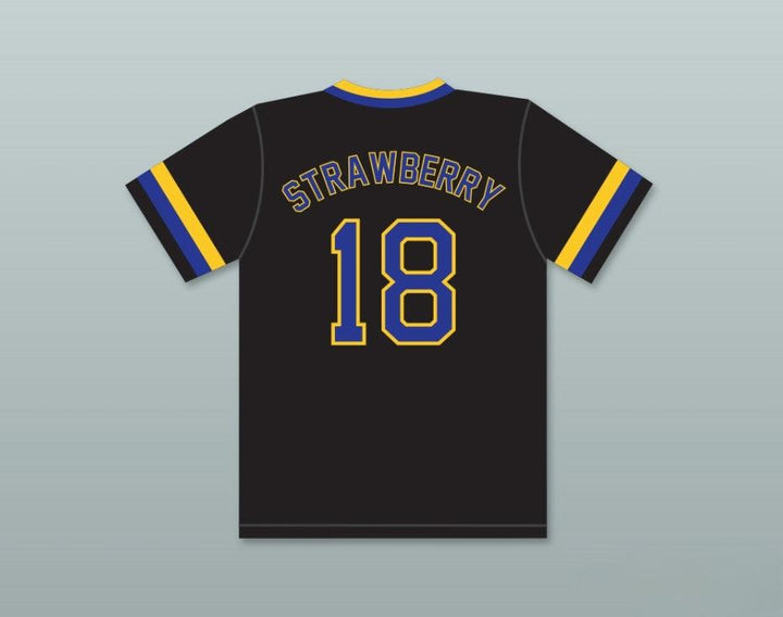 Custom Any Name Number DARRYL STRAWBERRY 18 CRENSHAW HIGH SCHOOL COUGARS BLACK BASEBALL JERSEY Top Stitched S-6XL