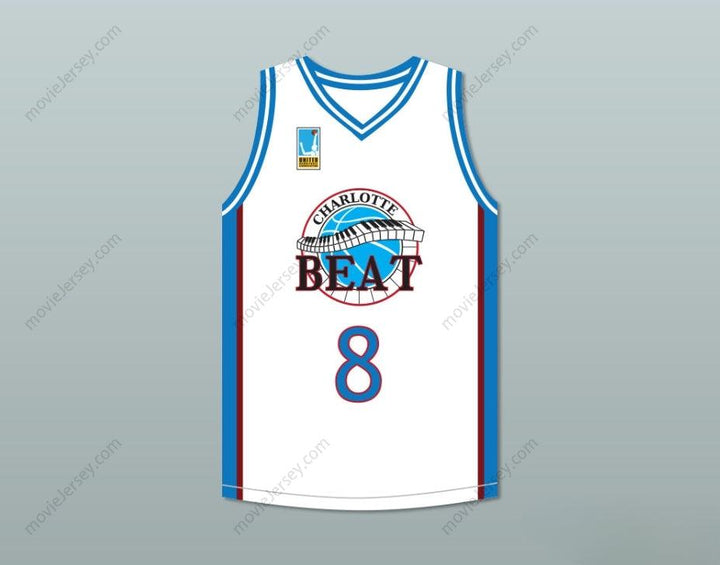 CUSTOM ANY Name Number JAMAL JEFFRIES 8 CHARLOTTE BEAT AWAY BASKETBALL JERSEY WITH UBA PATCH JUWANNA MANN Top Stitched S-6XL