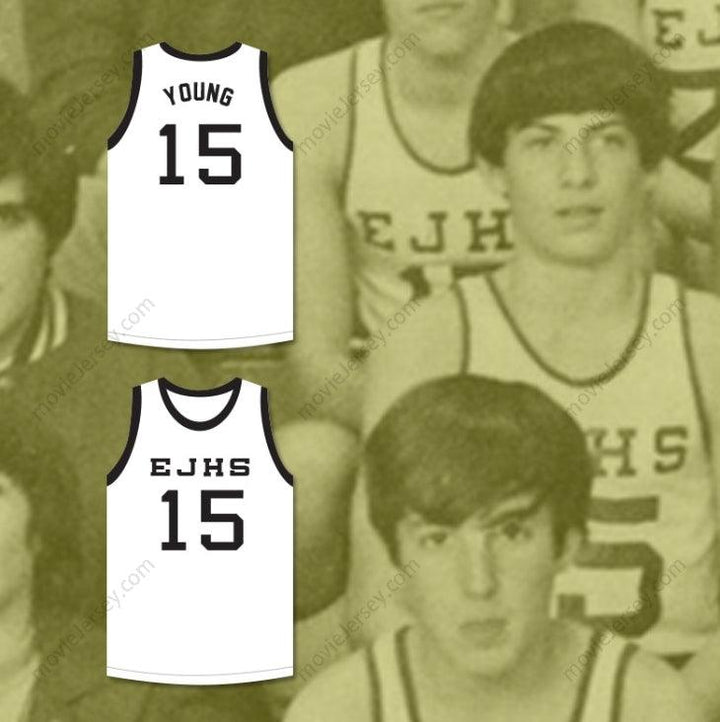 CUSTOM ANY Name Number STEVE YOUNG 15 EASTERN JUNIOR HIGH SCHOOL WHITE BASKETBALL JERSEY Top Stitched S-6XL