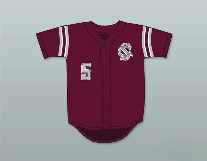 Custom Any Name Number MADISON BUMGARNER 5   HIGH SCHOOL SPARTANS MAROON BASEBALL JERSEY 1 Top Stitched S-6XL