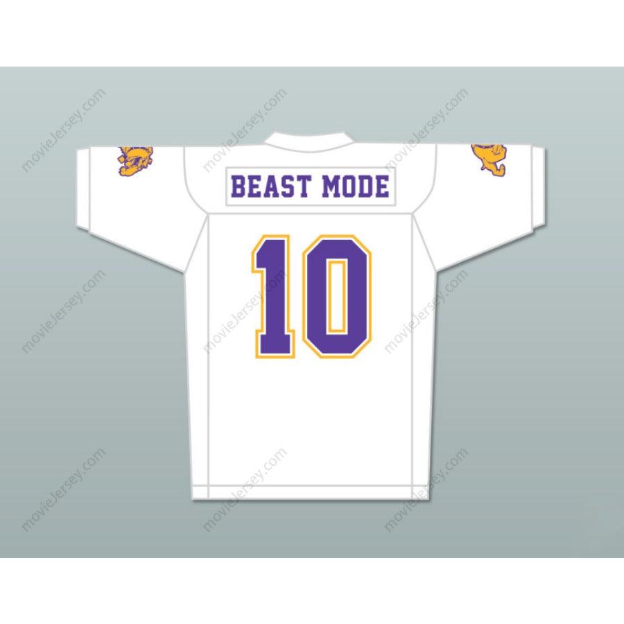 CUSTOM MARSHAWN BEAST MODE LYNCH 10 TECHNICAL FOOTBALL JERSEY INCLUDES Top Stitched S-6XL