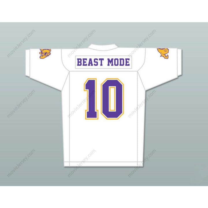 CUSTOM MARSHAWN BEAST MODE LYNCH 10 TECHNICAL FOOTBALL JERSEY INCLUDES Top Stitched S-6XL