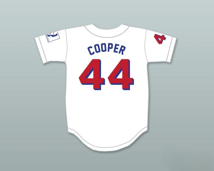 Custom Any Name Number JOE COOPER 44  BEERS DELUXE BASEKETBALL WHITE BASEBALL JERSEY Top Stitched S-6XL
