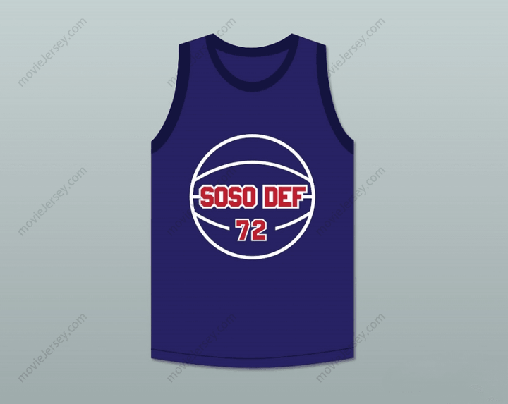 CUSTOM ANY Name Number DRU HILL IN MY BED SOSO DEF 72 BASKETBALL JERSEY Top Stitched S-6XL