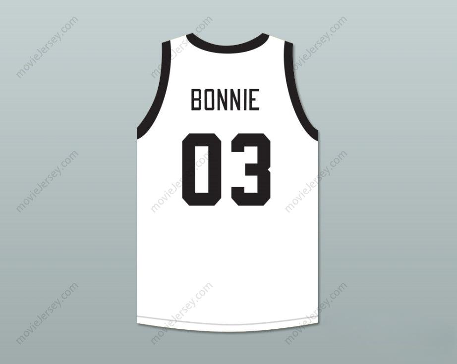 CUSTOM ANY Name Number BONNIE & CLYDE CRIMINAL SUPERSTARS BONNIE 03 WHITE BASKETBALL JERSEY Top Stitched S-6XL
