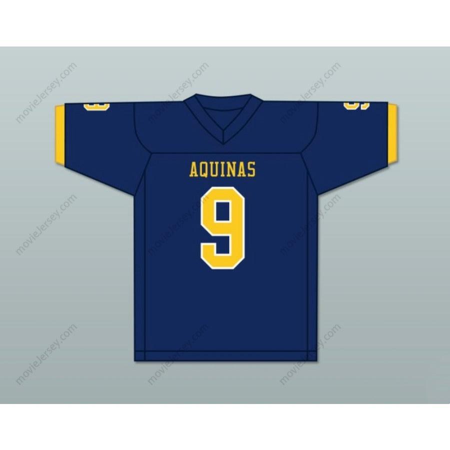 CUSTOM ANY Name Number ELIJAH MOORE 9   AQUINAS HIGH SCHOOL RAIDERS Football Jersey Top Stitched S-6XL