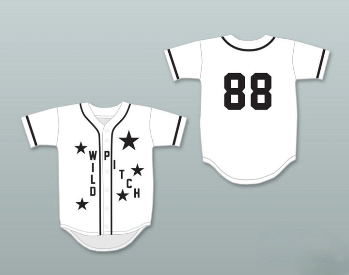 Custom Any Name Number WILD PITCH 88 WHITE BASEBALL JERSEY Top Stitched S-6XL