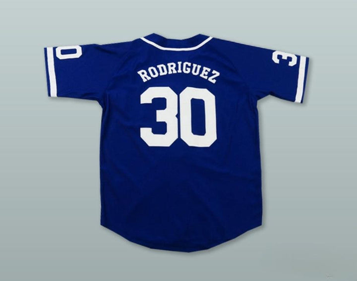 Custom Any Name Number BENNY RODRIGUEZ 30 THE SANDLOT BLUE BASEBALL JERSEY Top Stitched S-6XL