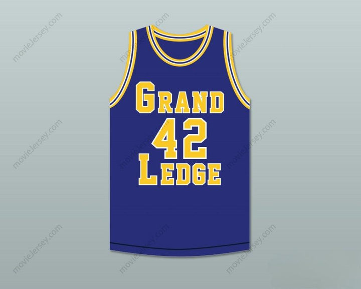 CUSTOM ANY Name Number AL HORFORD 42 GRAND LEDGE HIGH SCHOOL COMETS NAVY BLUE BASKETBALL JERSEY 2 Top Stitched S-6XL