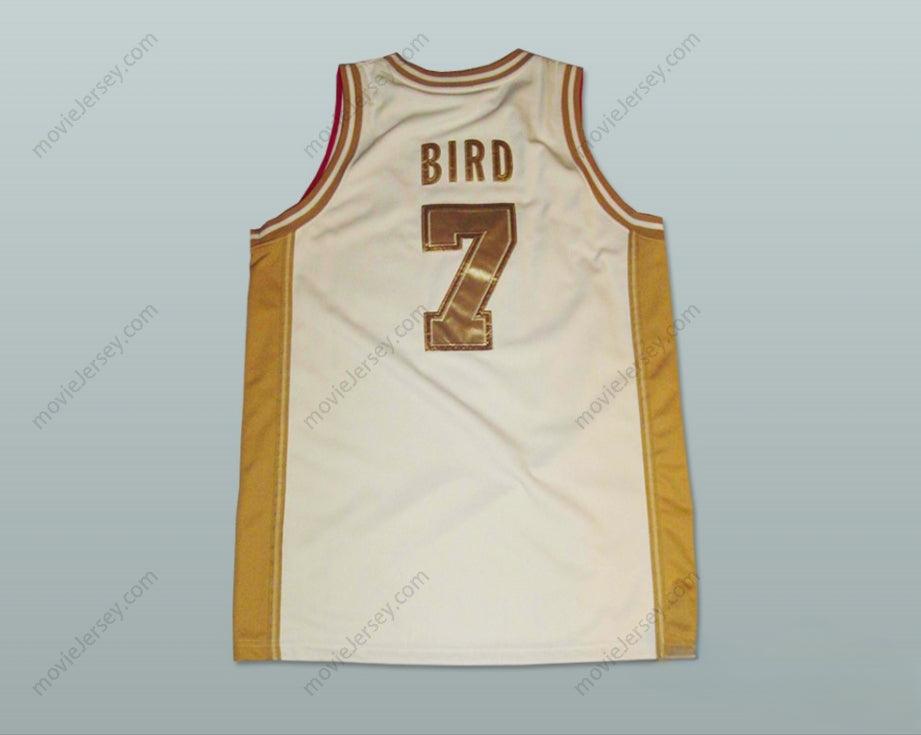 CUSTOM ANY Name Number LARRY BIRD USA WHITE AND GOLD BASKETBALL JERSEY NEW STITCH SEWN Top Stitched S-6XL
