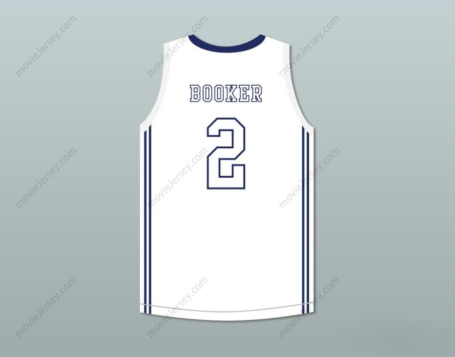 CUSTOM ANY Name Number DEVIN BOOKER 2 MOSS POINT HIGH SCHOOL TIGERS WHITE BASKETBALL JERSEY 2 Top Stitched S-6XL