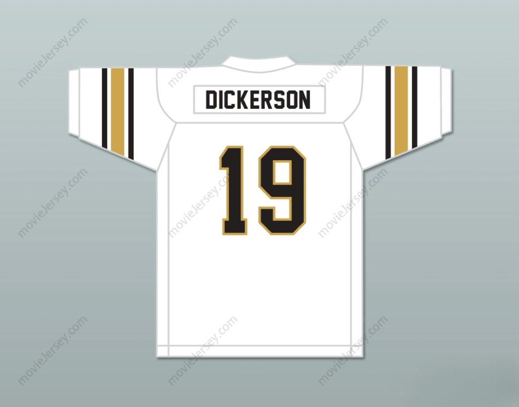 CUSTOM ANY Name Number ERIC DICKERSON 19 SEALY HIGH SCHOOL TIGERS WHITE FOOTBALL JERSEY Top Stitched S-6XL