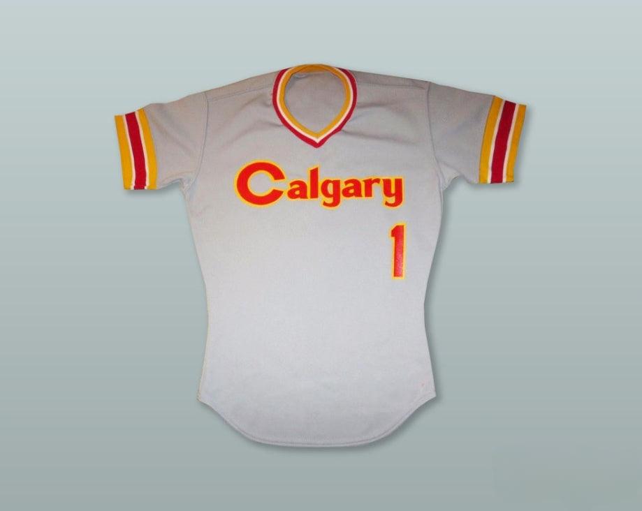 Custom Any Name Number CALGARY CANNONS 1 GRAY BASEBALL JERSEY Top Stitched S-6XL