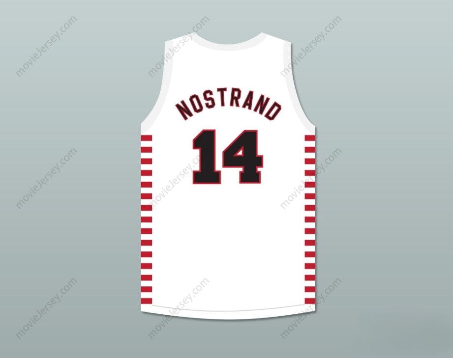CUSTOM ANY Name Number GEORGE NOSTRAND 14 PROVIDENCE STEAMROLLERS WHITE BASKETBALL JERSEY 2 Top Stitched S-6XL