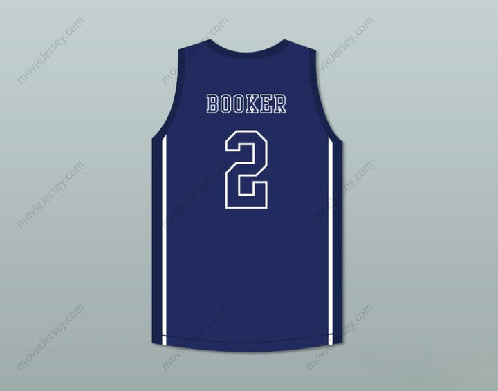 CUSTOM ANY Name Number DEVIN BOOKER 2 MOSS POINT HIGH SCHOOL BLUE BASKETBALL JERSEY 2 Top Stitched S-6XL