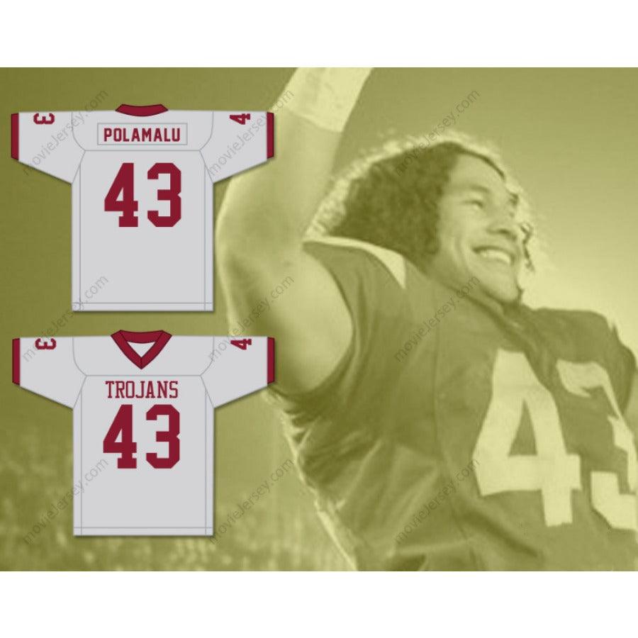 TROY POLAMALU 43 DOUGLAS HIGH SCHOOL TROJANS GRAY Football Jersey