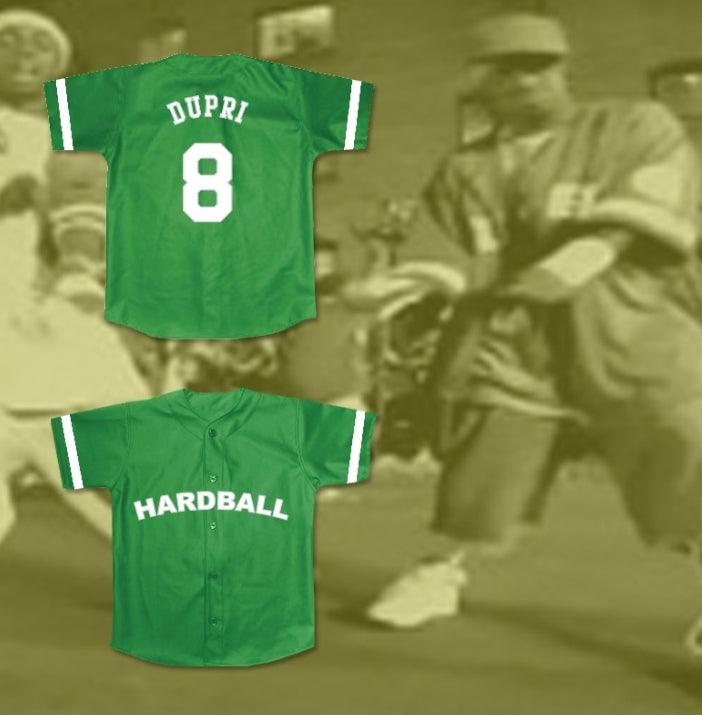 Custom Any Name Number JERMAINE DUPRI 8 HARDBALL BASEBALL JERSEY THEME SONG Top Stitched S-6XL