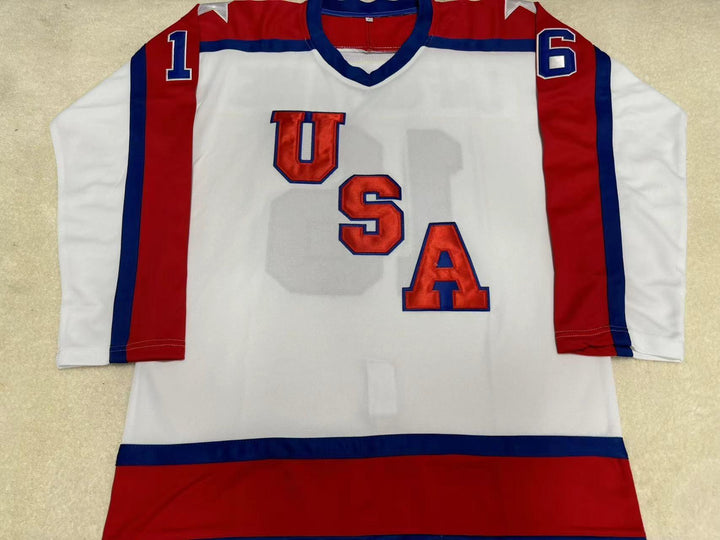 Custom Any Name Number PAT LAFONTAINE 16 USA NATIONAL TEAM WHITE HOCKEY JERSEY Stitched Top Stitched S-6XL
