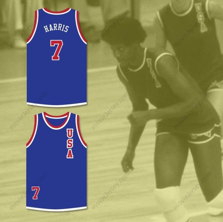 CUSTOM ANY Name Number LUSIA HARRIS 7 USA BLUE BASKETBALL JERSEY 2 Top Stitched S-6XL