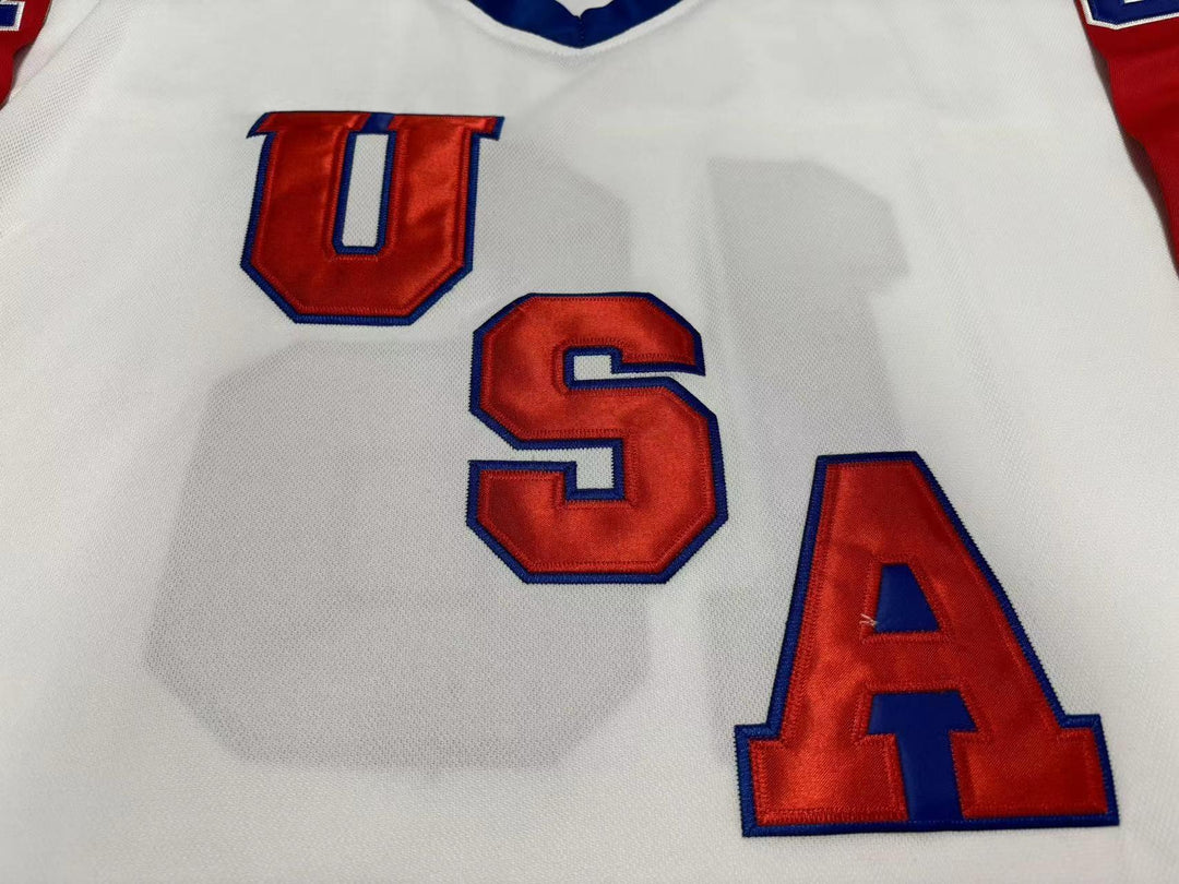 Custom Any Name Number PAT LAFONTAINE 16 USA NATIONAL TEAM WHITE HOCKEY JERSEY Stitched Top Stitched S-6XL