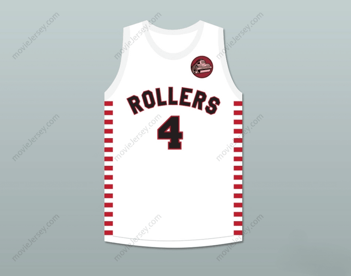 CUSTOM ANY Name Number DINO MARTIN 4 PROVIDENCE STEAMROLLERS WHITE BASKETBALL JERSEY WITH PATCH 1 Top Stitched S-6XL