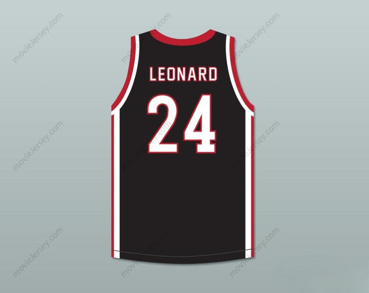 CUSTOM ANY Name Number KAWHI LEONARD 24 MARTIN LUTHER KING HIGH SCHOOL  BLACK BASKETBALL JERSEY 6 Top Stitched S-6XL