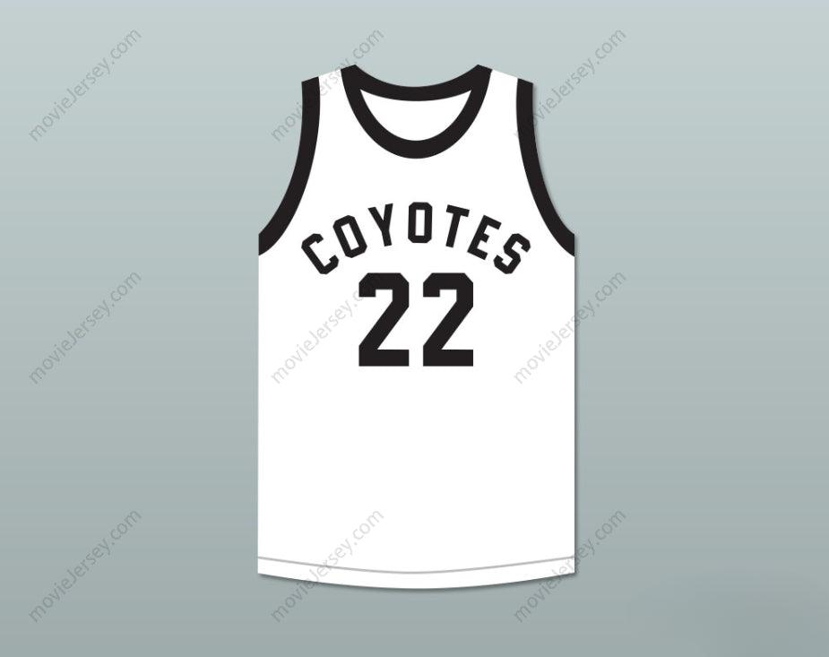 CUSTOM ANY Name Number PLAYER 22  HIGH SCHOOL COYOTES WHITE BASKETBALL JERSEY Top Stitched S-6XL