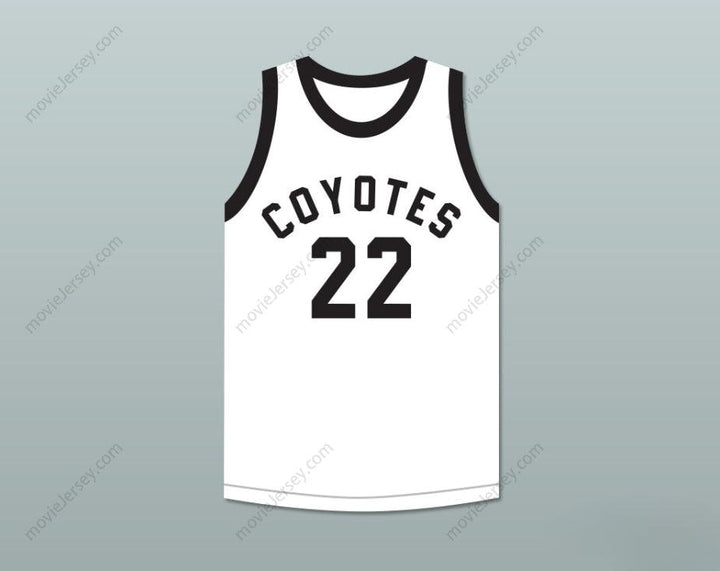 CUSTOM ANY Name Number PLAYER 22  HIGH SCHOOL COYOTES WHITE BASKETBALL JERSEY Top Stitched S-6XL