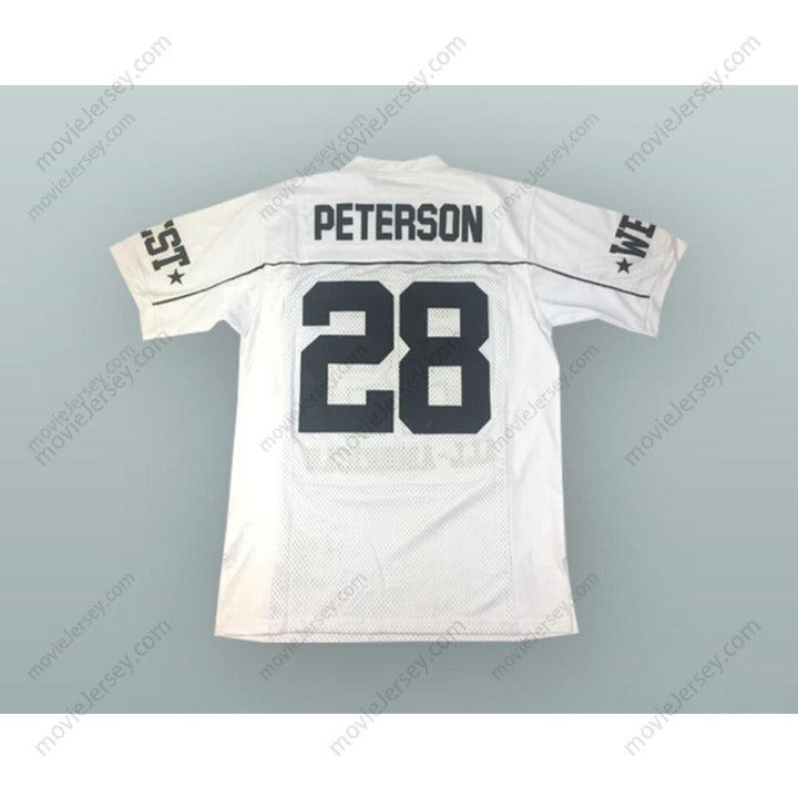 CUSTOM ANY Name Number ADRIAN PETERSON 28 U.S. ARMY HIGH SCHOOL ALL-AMERICAN WEST WHITE FOOTBALL JERSEY Top Stitched S-6XL