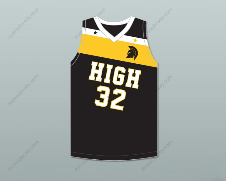 CUSTOM ANY Name Number DRAYMOND GREEN 32 SAGINAW HIGH SCHOOL TROJANS BLACK BASKETBALL JERSEY 1 Top Stitched S-6XL