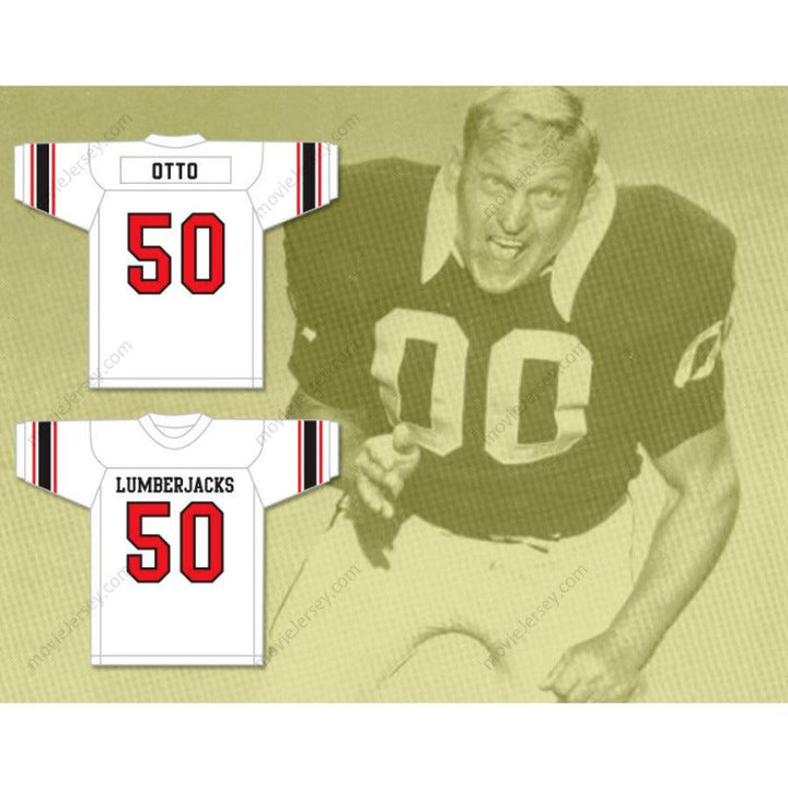 CUSTOM ANY Name Number JIM OTTO 50 WAUSAU EAST HIGH SCHOOL LUMBERJACKS Football Jersey Top Stitched S-6XL