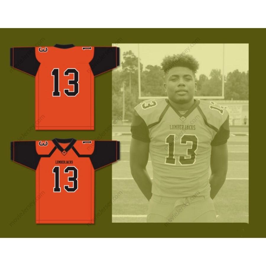 CUSTOM ANY Name Number TREYLON BURKS 13 WARREN HIGH SCHOOL LUMBERJACKS Football Jersey Top Stitched S-6XL