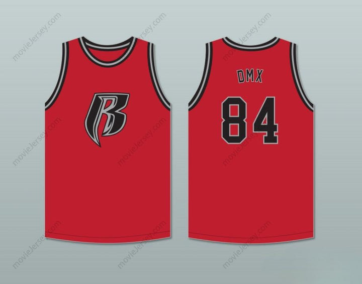 CUSTOM ANY Name Number DMX 84 ROUGH RYDERS RED BASKETBALL JERSEY 1 Top Stitched S-6XL