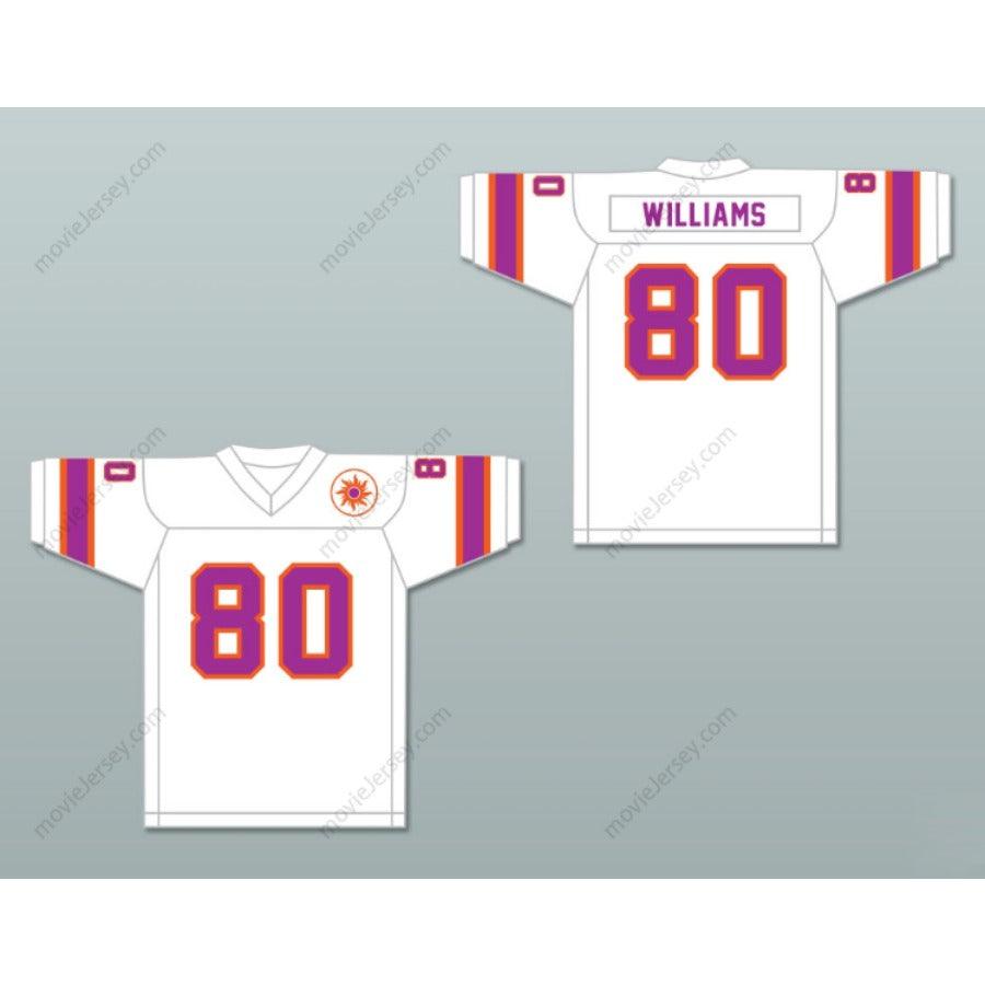CUSTOM ANY Name Number 1974-75 WFL DAVE WILLIAMS 80 SOUTHERN CALIFORNIA SUN HOME FOOTBALL JERSEY Top Stitched S-6XL