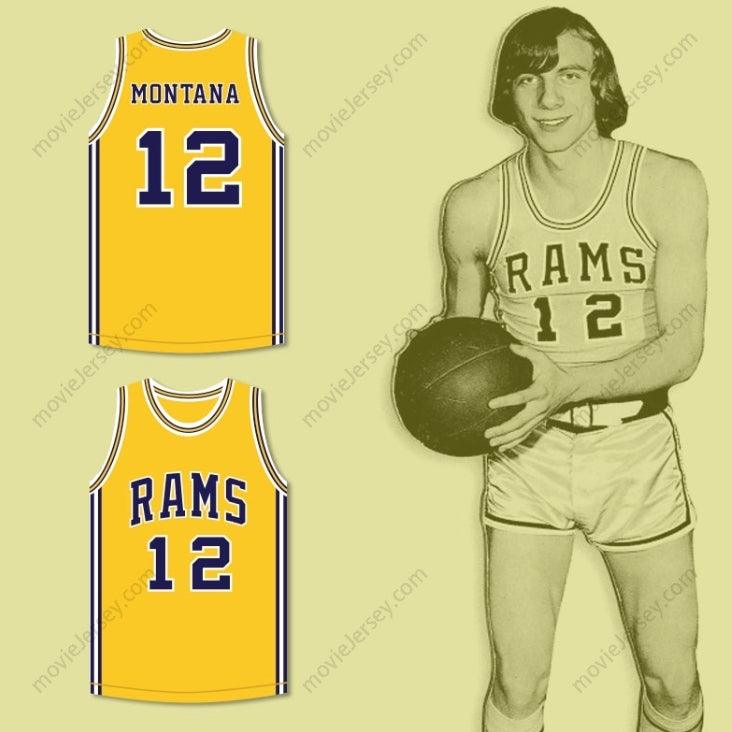 CUSTOM ANY Name Number JOE MONTANA 12 RINGGOLD HIGH SCHOOL RAMS YELLOW BASKETBALL JERSEY Top Stitched S-6XL