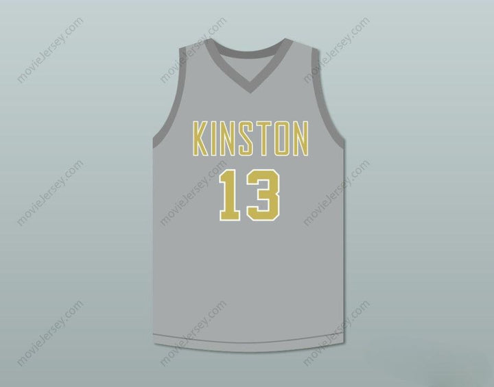 CUSTOM ANY Name Number BRANDON INGRAM 13  HIGH SCHOOL VIKINGS GRAY BASKETBALL JERSEY Top Stitched S-6XL