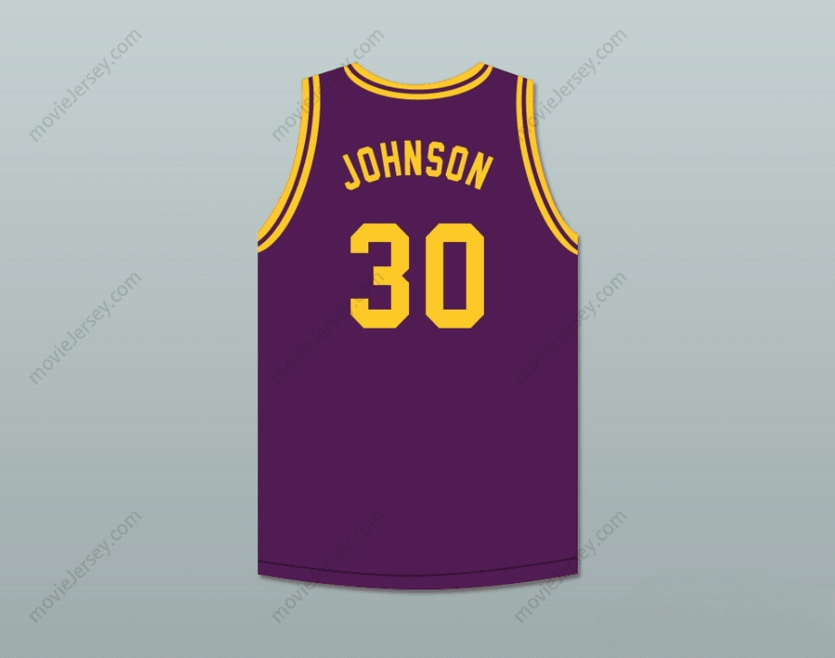 CUSTOM ANY Name Number EARVIN MAGIC JOHNSON 30 PURPLE BASKETBALL JERSEY THE LEGEND OF YOUNG LARRY BIRD SKIT Top Stitched S-6XL