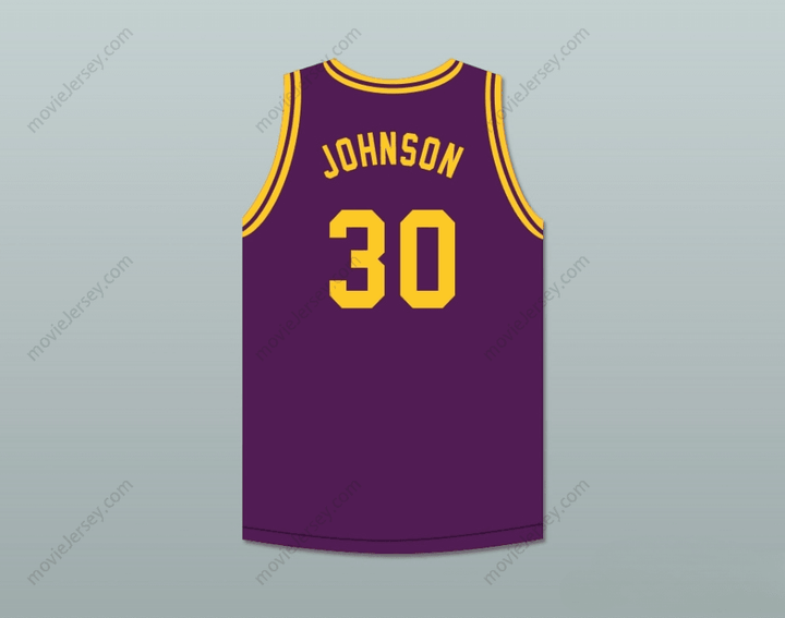 CUSTOM ANY Name Number EARVIN MAGIC JOHNSON 30 PURPLE BASKETBALL JERSEY THE LEGEND OF YOUNG LARRY BIRD SKIT Top Stitched S-6XL