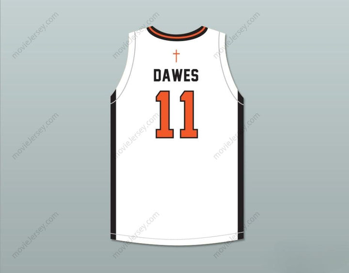 CUSTOM ANY Name Number KENNY DAWES 11 BISHOP HAYES TIGERS WHITE BASKETBALL JERSEY THE WAY BACK Top Stitched S-6XL