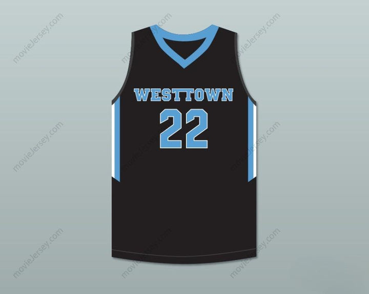 CUSTOM ANY Name Number CAM REDDISH 22 WESTTOWN SCHOOL MOOSE BLACK BASKETBALL JERSEY 2 Top Stitched S-6XL
