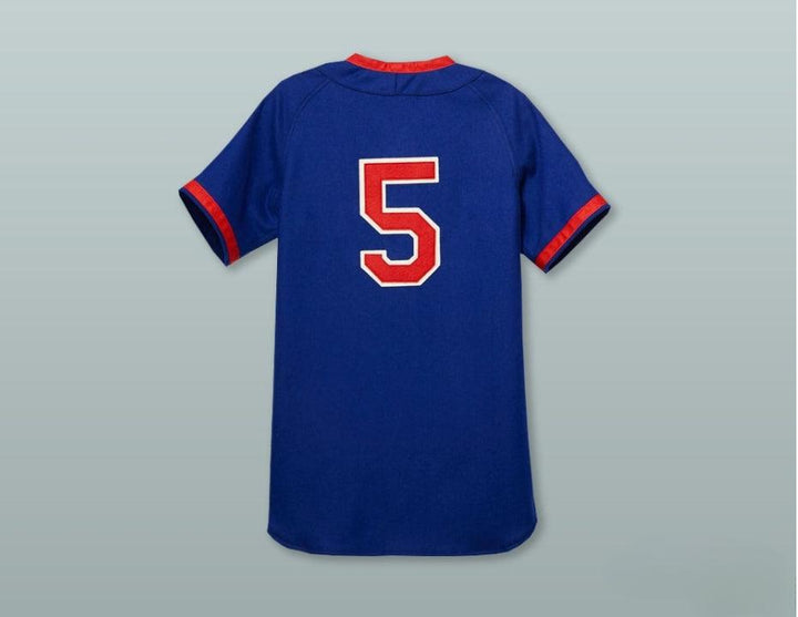 Custom Any Name Number  CLOWNS 5 NEGRO LEAGUE BLUE BASEBALL JERSEY Top Stitched S-6XL
