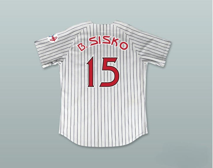 Custom Any Name Number CAPTAIN BENJAMIN SISKO 15 DEEP SPACE NINERS WHITE PINSTRIPED BASEBALL JERSEY Top Stitched S-6XL