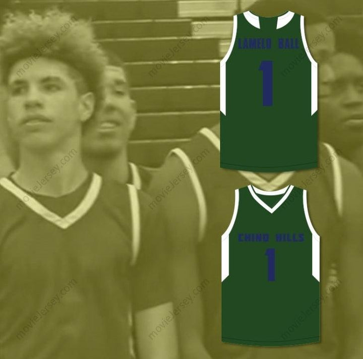 CUSTOM ANY Name Number LAMELO BALL 1   HUSKIES GREEN BASKETBALL JERSEY Top Stitched S-6XL