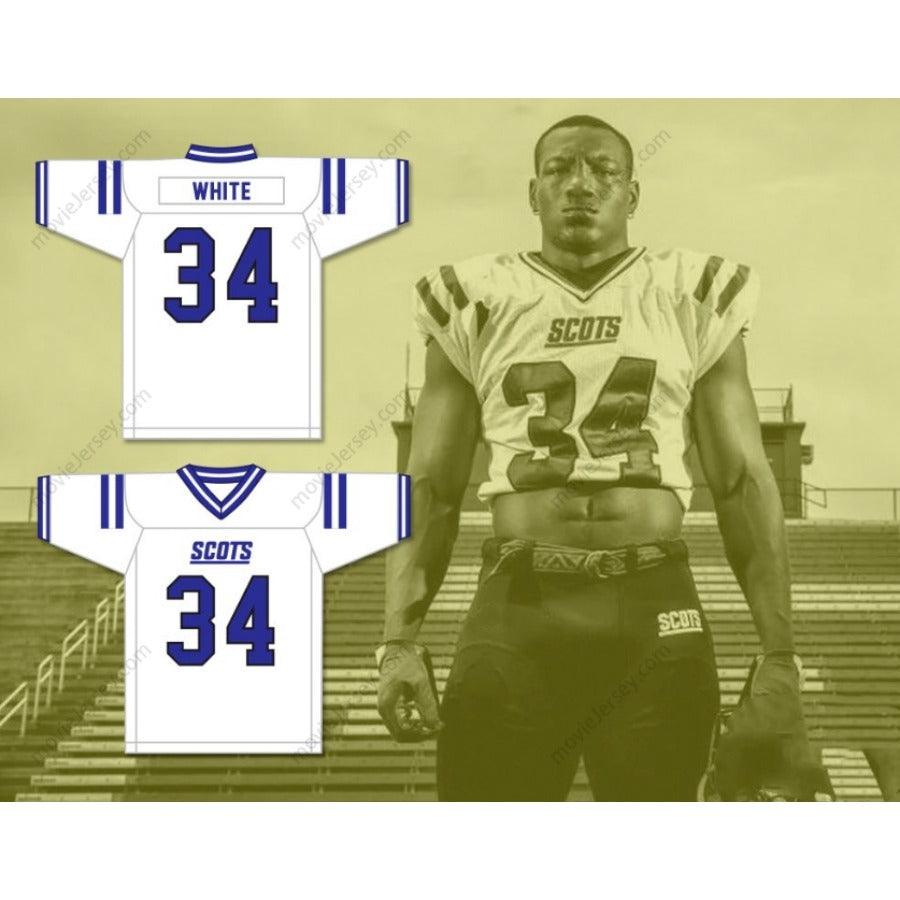 CUSTOM ANY Name Number ZAMIR WHITE 34 SCOTLAND HIGH SCHOOL FIGHTING SCOTS Football Jersey Top Stitched S-6XL
